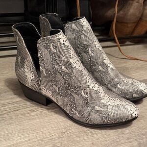 Snakeskin Booties